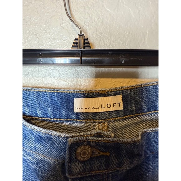 LOFT Made and Loved Women's Denim Crop Jeans Medium Wash Size 14 - Picture 3 of 4